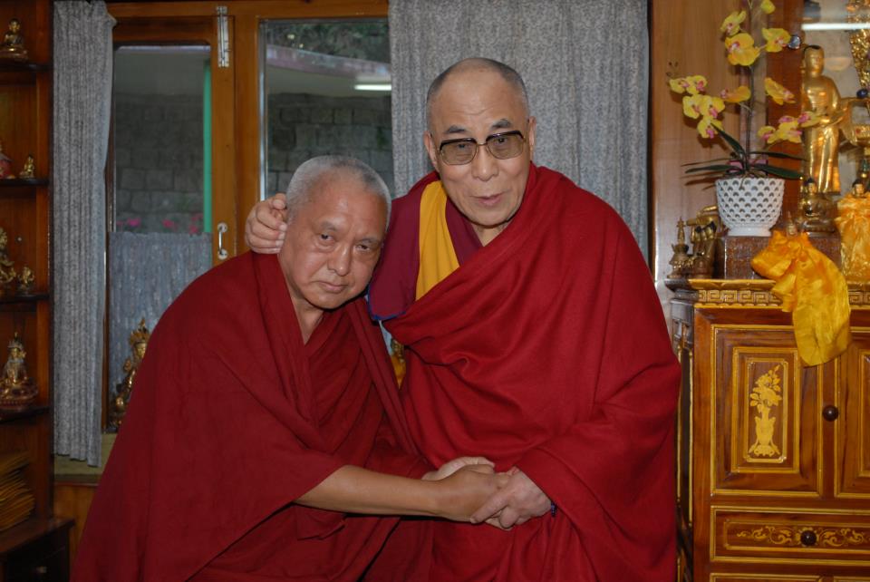 Lama Zopa avec Sa Sainteté le Dalai Lama