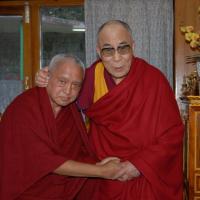 Lama Zopa avec Sa Sainteté le Dalai Lama